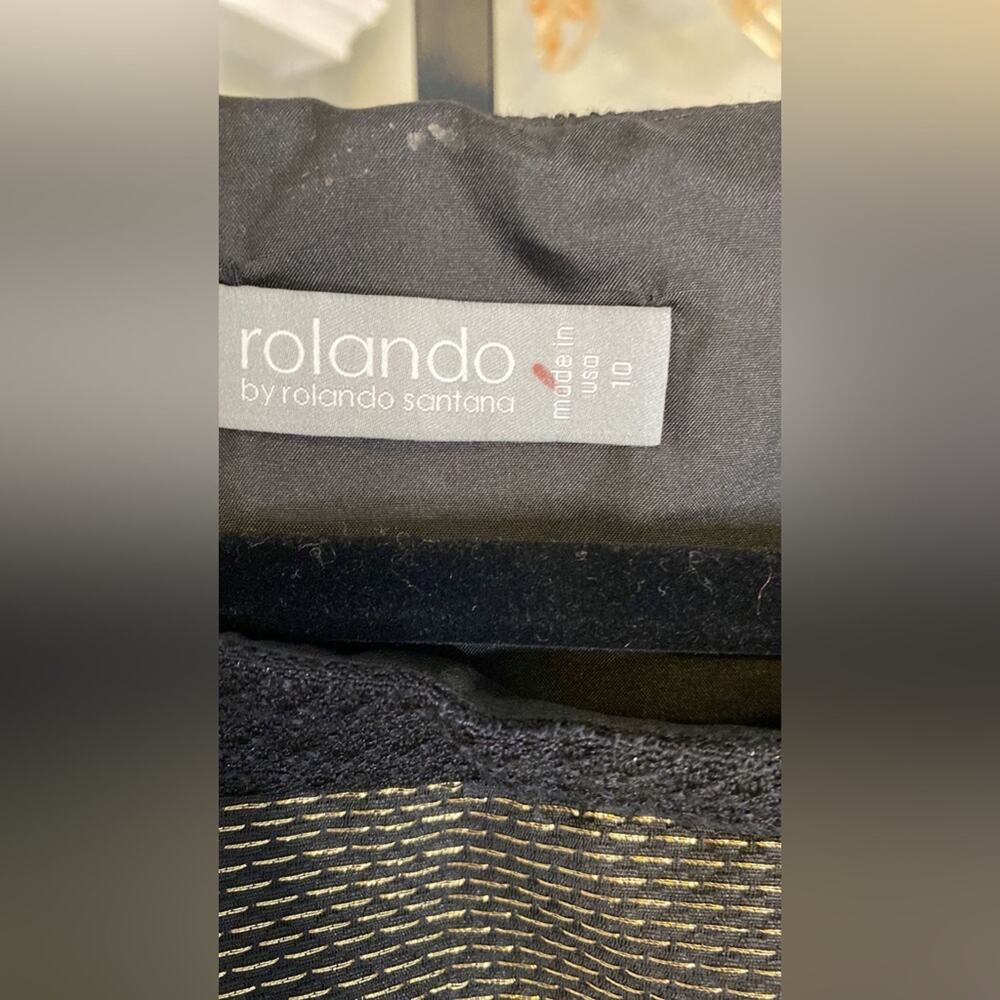 Rolando Santana black and gold dress - Picture 7 of 7